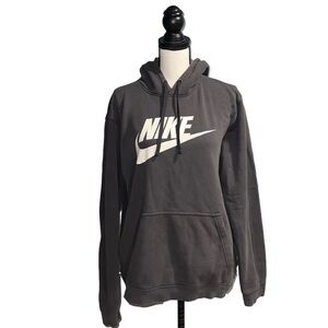 Nike- Grey nike hooded sweatshirt